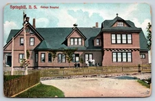 Springhill College Hospital Nova Scotia Canada Vintage Postcard