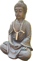 Buddha Figur Sitzend Braun HöHe 30 Cm Feng Shui Statue Thai Buddha