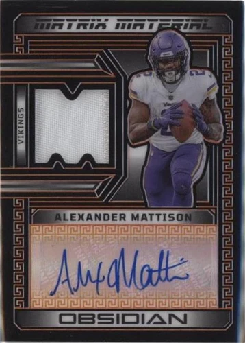2023 Panini Obsidian Alexander Mattison #MMA-AMA