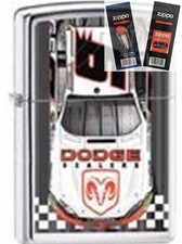 Zippo 24236 #9 line nascar Lighter with *FLINT & WICK GIFT SET*