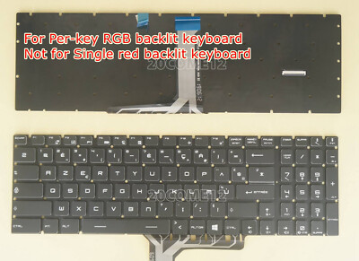 New for MSI Bravo 17 A4DDK keyboard Per-key RGB Backlit French Clavier