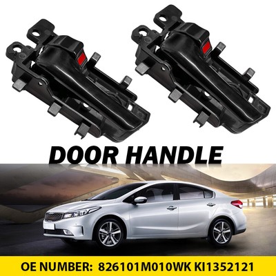 2PCS Interior Inside Door Handle Front & Rear Left Side For 2010-13 Kia Forte E