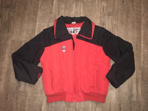 1985 VINTAGE SKI Jacket 100% Robylon Fill Mens Large Ski Lion With Vintage Pins - Picture 2 of 12