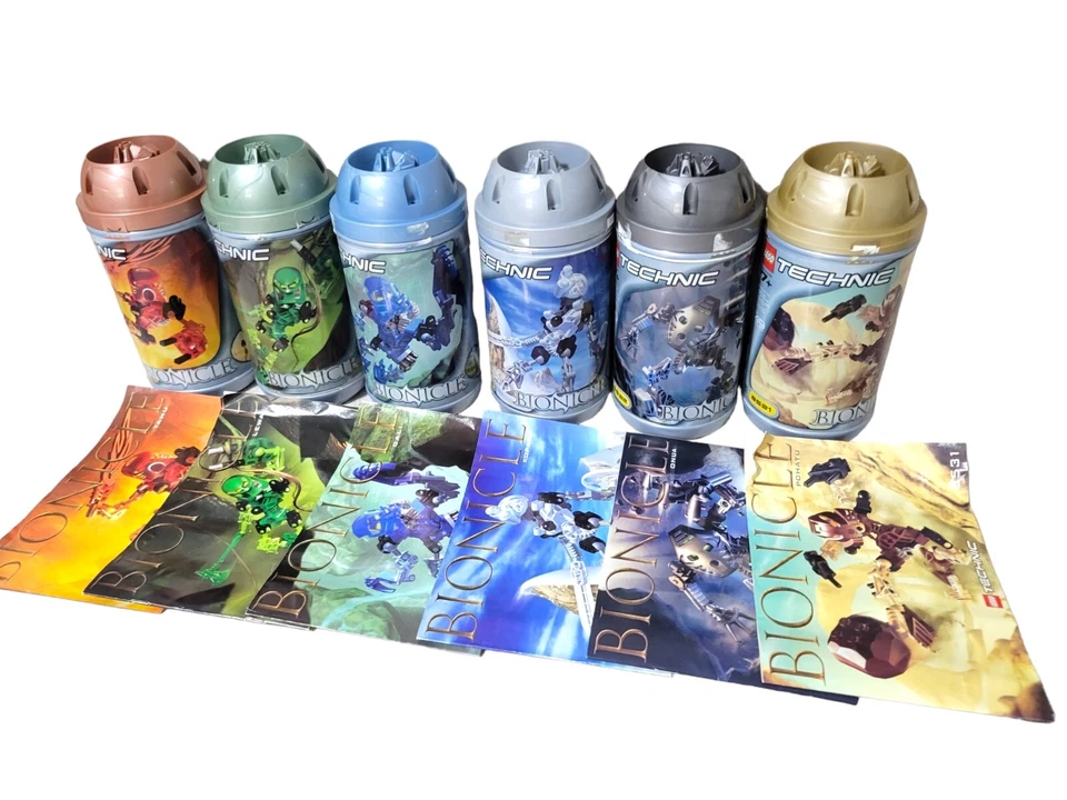 LEGO Bionicle Toa Mata 2001 Juego Completo 6 8531-8536 con Botes e Instrucciones Foto 2 de 3