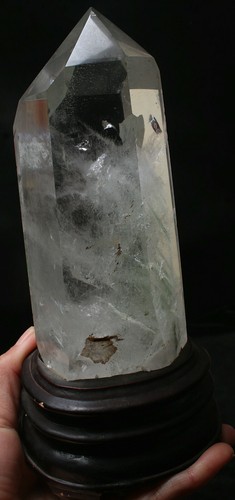 1177g NATÜRLICHER KLARER GEISTERKRISTALL QUARZ KRISTALL PUNKTHEILUNG + STÄNDER - Bild 6 von 6