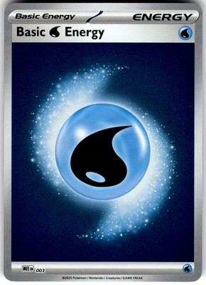 Basic Water Energy (Holo) - 003 Mega Evolution Energies Pokemon Near Mint