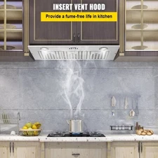 VEVOR Insert Range Hood, 800CFM 3-Speed, 36 Inch Stainless Steel Built-in Kitche