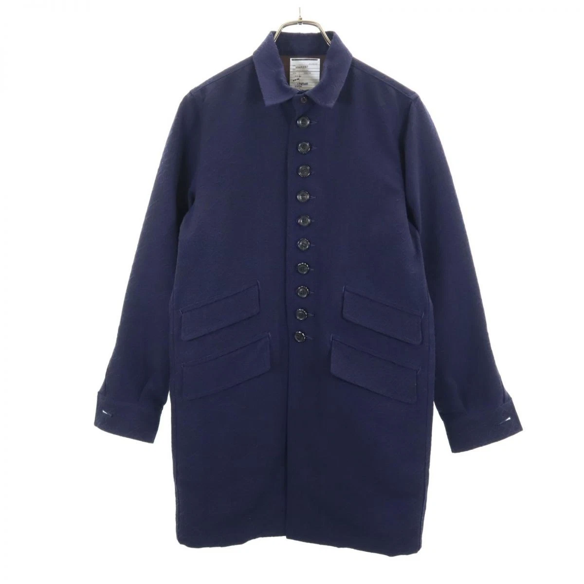 Used SHAREEF made in Japan Stainless collar coat 1 Navy Men's - product detail image 1