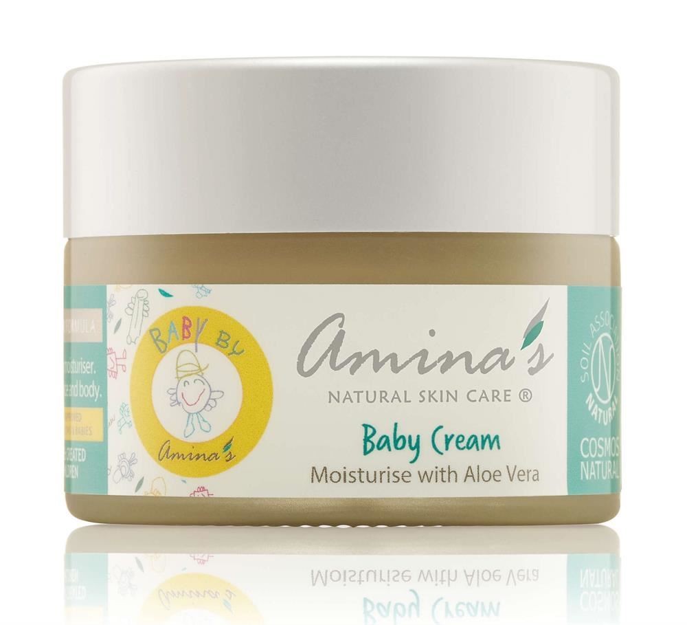 Amina's Natural Skincare Natural Aloe Vera Baby Cream for Face 50ml - 2 Pack