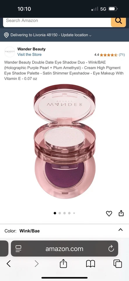 New Wander Beauty Double Date Eye Shadow Duo - Wink/BAE Lot Of 2 New In Box - Image 2 of 4