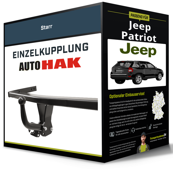Starre AnhäNgerkupplung für Jeep Patriot 02.2007-04.2011 Typ MK74 Auto Hak NEU-image