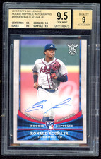 Ronald Acuna Jr SIGNED Rookie card Auto 2018 Topps Big League Republic BGS 9.5. rookie card picture