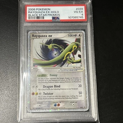 2006 POKEMON BLACK STAR PROMOS #039 RAYQUAZA EX-HOLO PSA 4