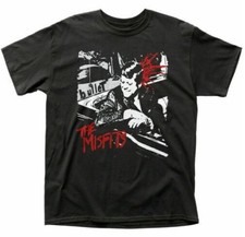 Misfits Bullet T Shirt Mens Rock Roll Music Retro Band Tee New Black