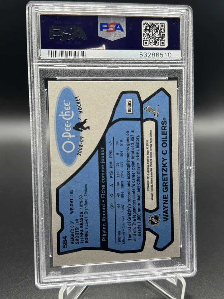 2008-09 O-Pee-Chee Retro Wayne Gretzky #584 PSA 9 - Image 2 of 2