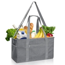 Extra Large Grocery Tote Bag, 42L Reusable Grocery Bags, Foldable Shopping Ba...