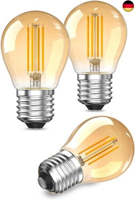 E27 LED Filament Warmweiss 2.5W, Bernstein Vintage Glühbirne 2200K G45 Retro Edi