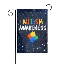 Autism Awareness Garden Flag Double Sided-Flags Banner For Outdoor House Deco...