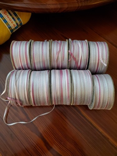 Vintage Berroco Glace Knitting Ribbon Yarn Silky Rayon 150yds 1/8” Lot of 10 - Picture 2 of 10