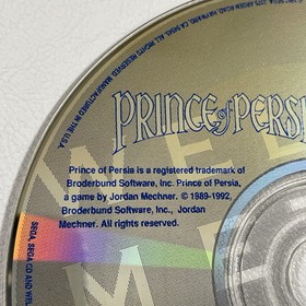 Sega CD Prince Of Persia Video Game Disc Only 1992 Preowned