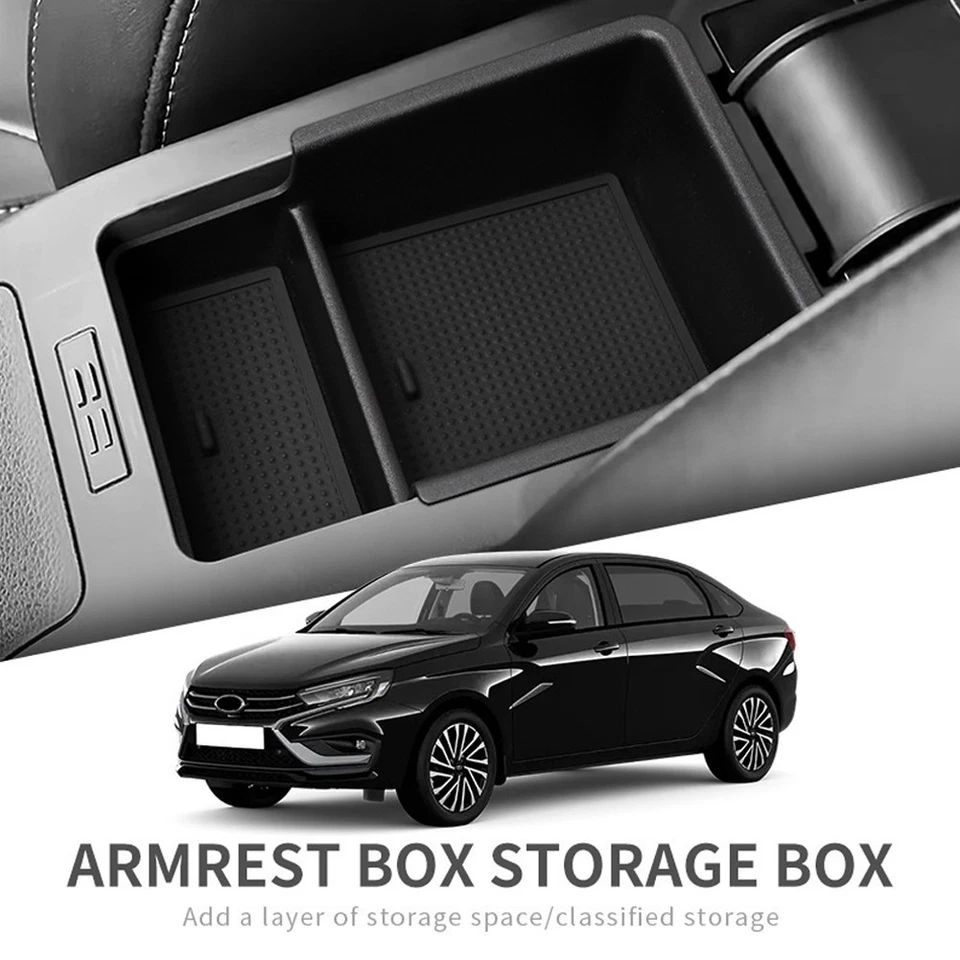 Caja de almacenamiento reposabrazos automotriz compatible con Lada VESTA AURA 2015 2025 Foto 2 de 4