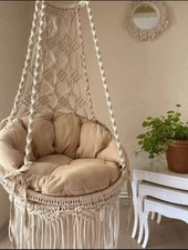 Macrame Swing Chair, Hanging Chair, Hanging chair for indoor and outdoor use