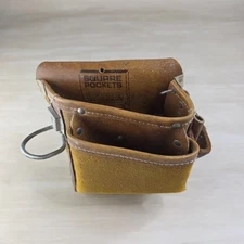 Vintage Square Pocket Tool Belt Hammer Holder Action Leathercraft  ALB-823
