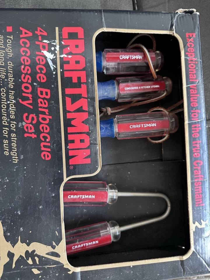 Nuevas herramientas Craftsman 4 piezas Juego de accesorios para parrilla de barbacoa de acero inoxidable 941258 Foto 3 de 4