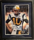 Tom Brady Framed Signed 16 X 20 GOAT Michigan Tristar and Steiner COA