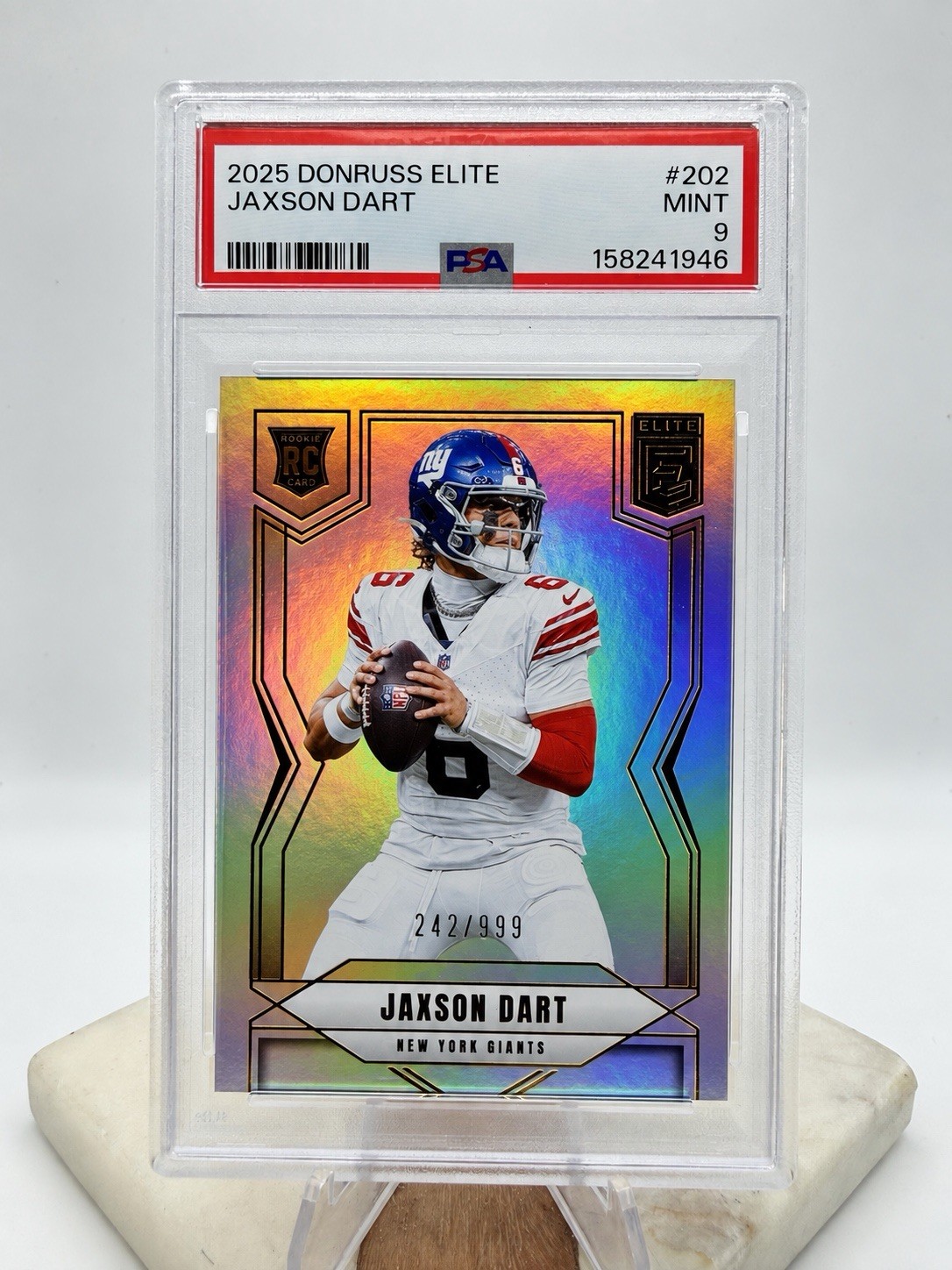 Jaxson Dart #103 (Football Cards 2025 Panini Donruss Elite) — is it worth grading?