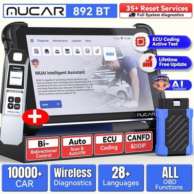 MUCAR 892BT OBD2 Diagnosegerät KFZ Scanner 35+Reset CANFD&DOIP + VENU I PRO TPMS