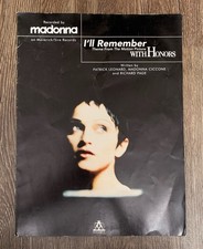 Madonna I'll Remember 1994 With Honors Sheet Music Guitar Vocals Piano