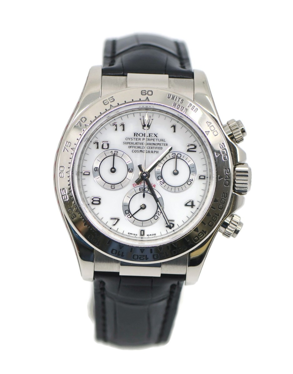 Rolex Daytona 18K White Gold Watch 116519 | eBay
