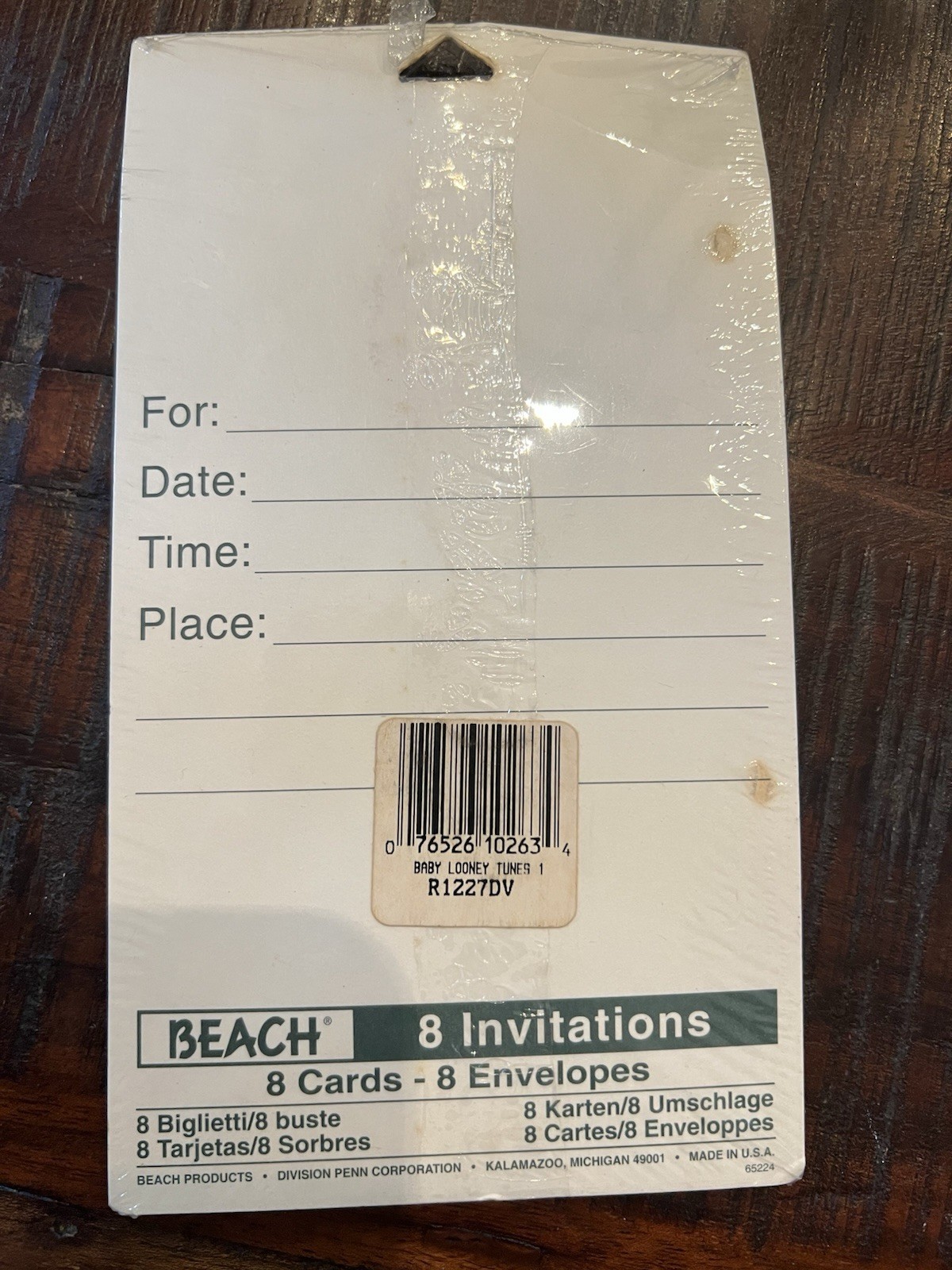 Vintage NOS Baby Looney Tunes 1st Birthday Party Plates cups Napkins Invitations