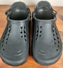Crocs Echo Clog Black Junior Size J5 Women's 7 Adjustable Strap - Great Cond