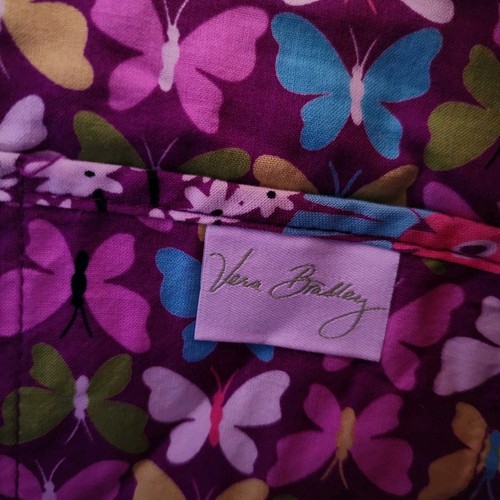 Vera Bradley Hipster Crossbody Handtasche Flutterby Schmetterlinge Lila Schultertasche - Bild 9 von 11