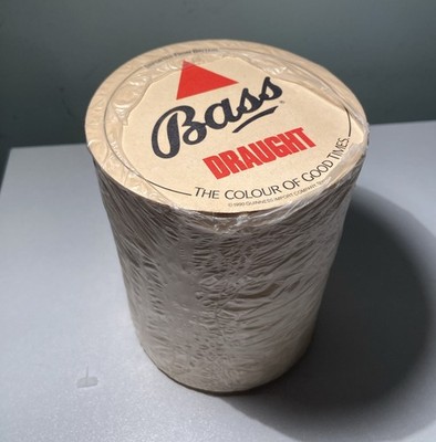 Vtg  Bass Draught Beer  Logo 100 Coaster Barware,Pub,Decor,Collectible Britain
