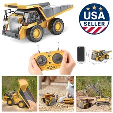 Kids' RC Dump Truck Toy - Remote Control Construction Truck with Lights  Sounds