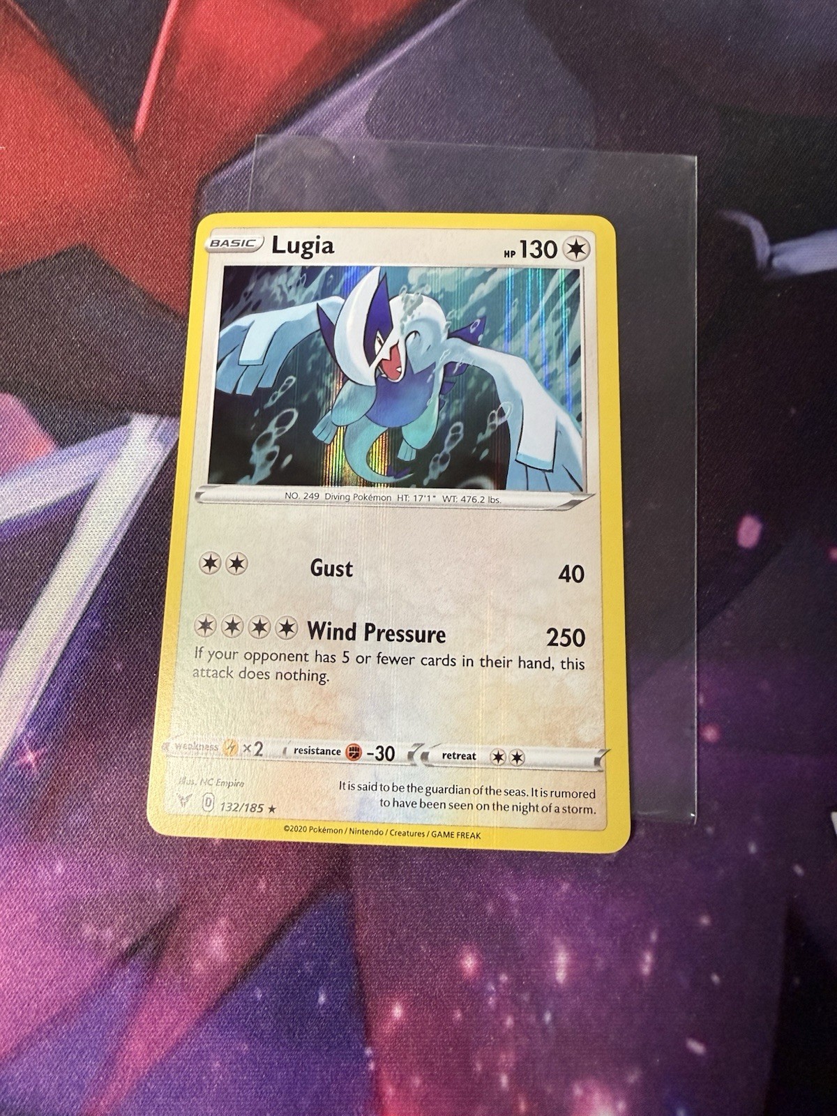 Pokémon TCG Lugia Holo Rare Card 132/185 Vivid Voltage NM