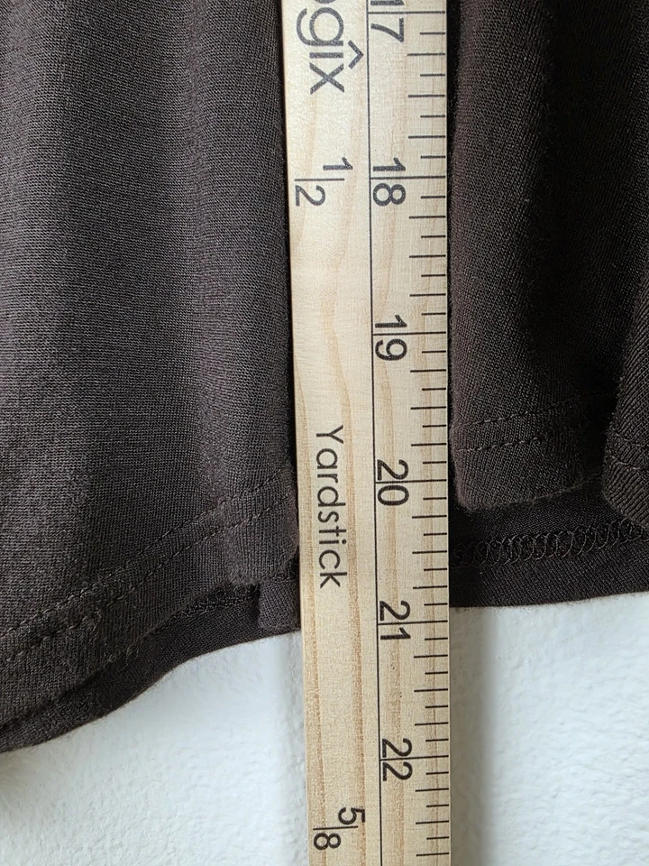 Falda Calypso St Barth Mujer Extra Pequeña Marrón Modal Envoltura Dobladillo Asimétrico Boho Foto 4 de 4