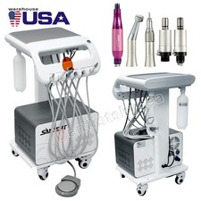 Portable Dental Mobile Delivery Unit Cart System Air Compressor /Handpiece kit