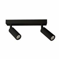 Led Deckenleuchte Madara Slim 2X GU10 MR11 Schwenkbar IP20 Schwarz Max. 4W Rund