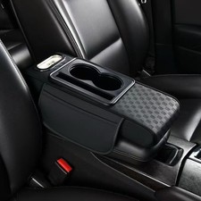 Portable Armrest Pad PU Leather Storage Box Center Console Armrest Cushion Car