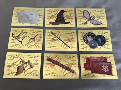 2001 PANINI HARRY POTTER PHILOSOPHER'S STONE STICKERS  ( 9 Gold Foil Stickers)