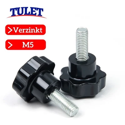 M5 Feststellschraube Sterngriffschraube Klemmschraube Griff Rändelschraube - Bild 1 von 4