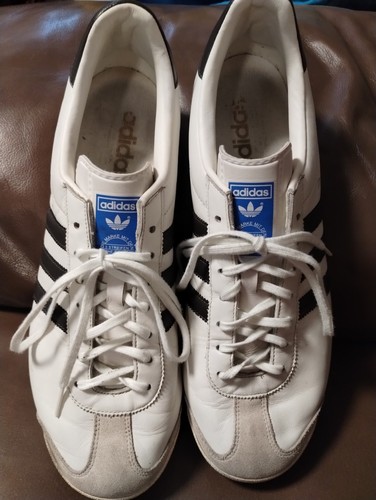 Adidas Italia drei Streifen weiß Turnschuhe 2006 Herren Größe 12 Sammlerstück - Bild 1 von 14