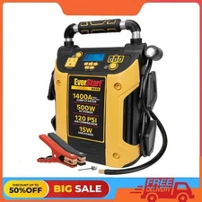 EverStart Maxx J5CPDE 1400 Peak Amps Jump Starter, Power Station, 500W Inverter