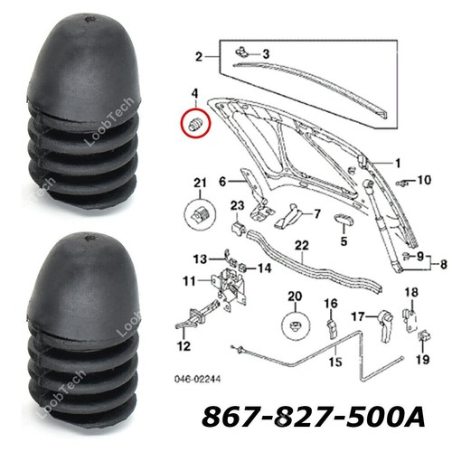 For VW Golf Polo Jetta Rubber Inner Hood Stop Buffer Bumper Block Pad Protectors - Picture 3 of 6
