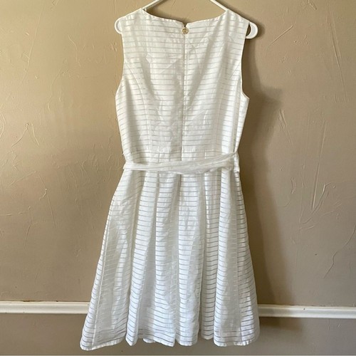Tommy Hilfiger white stripe dress. Size 12 Euc. Sleeveless summer dress - Picture 3 of 3