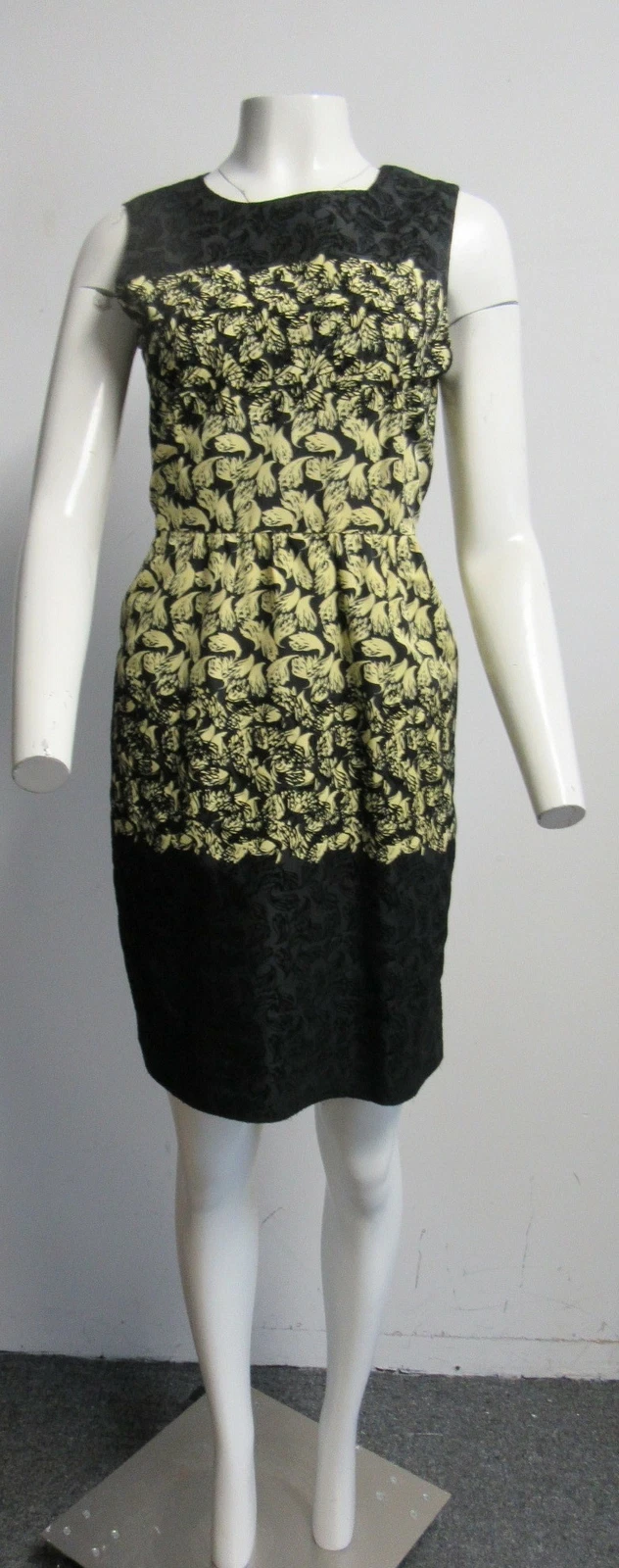 Abito in guaina ROSSO VALENTINO da donna stampa foglia nera taglia 46